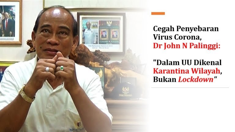 Cegah Penyebaran Virus Corona, Dr John N Palinggi: Dalam UU Dikenal Karantina Wilayah, Bukan Lockdown