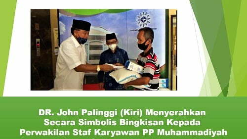 Silaturahmi DR John Palinggi berbagi Untuk Staf Karyawan PP Muhammadiyah, Dr H Abdul Mu`ti: “Ini Simbol Kebersamaan”