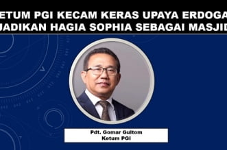 Ketum PGI Kecam Keras Upaya Erdogan Jadikan Hagia Sophia Sebagai Masjid