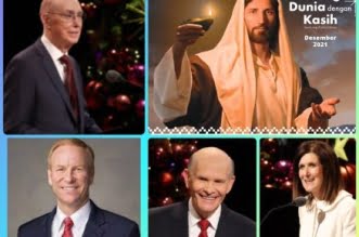Para Pemimpin Gereja Yesus Kristus Dari Orang-Orang Suci Zaman Akhir (GYK Dari OSZA) Berbagi Pesan Kedamaian dan Pengharapan pada Kebaktian Natal Presidensi Utama 2021