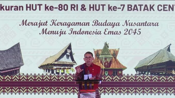 menteri fadli zon batak center